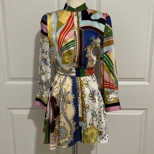 Zara Zodiac Printed Shirt Dress